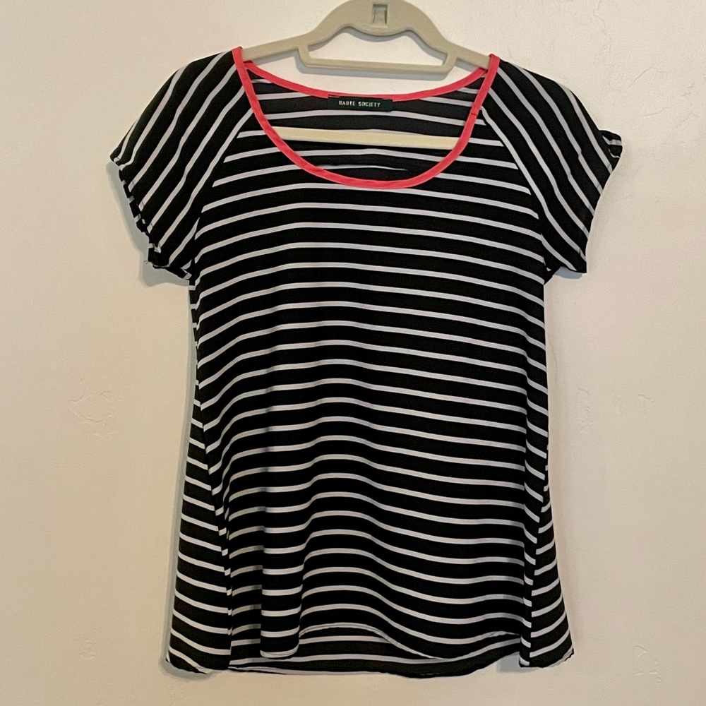 Nordstrom - Stripe Short-sleeve Blouse - S